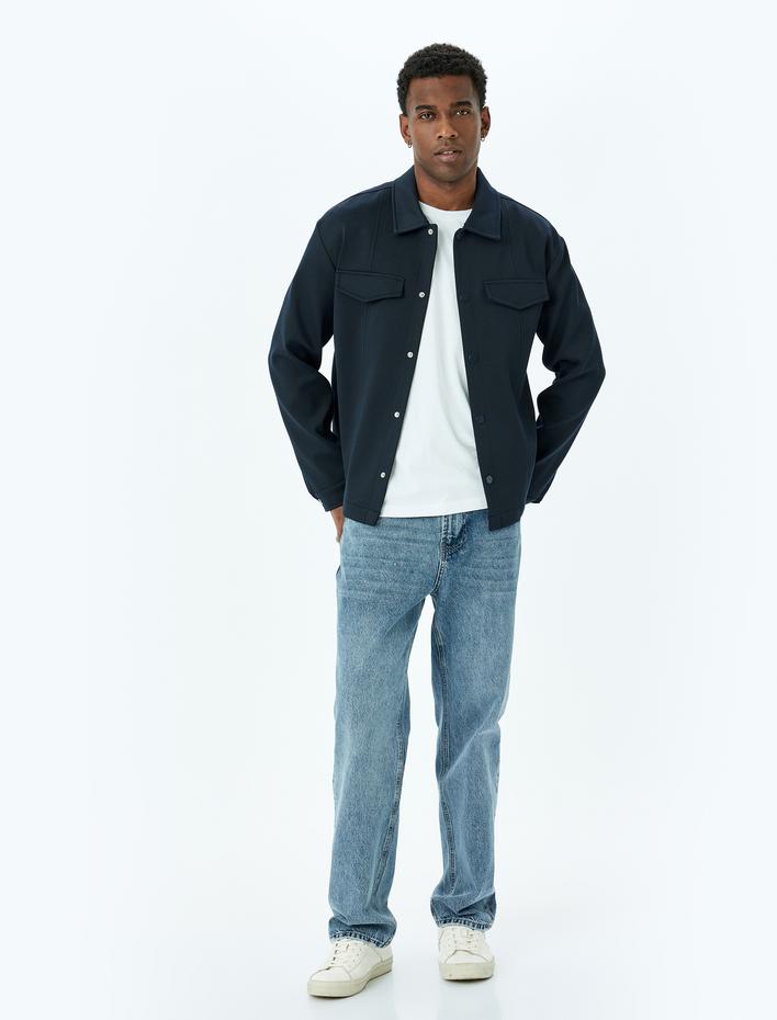  Normal Bel Straight Fit Kot Pantolon - Mark Jean