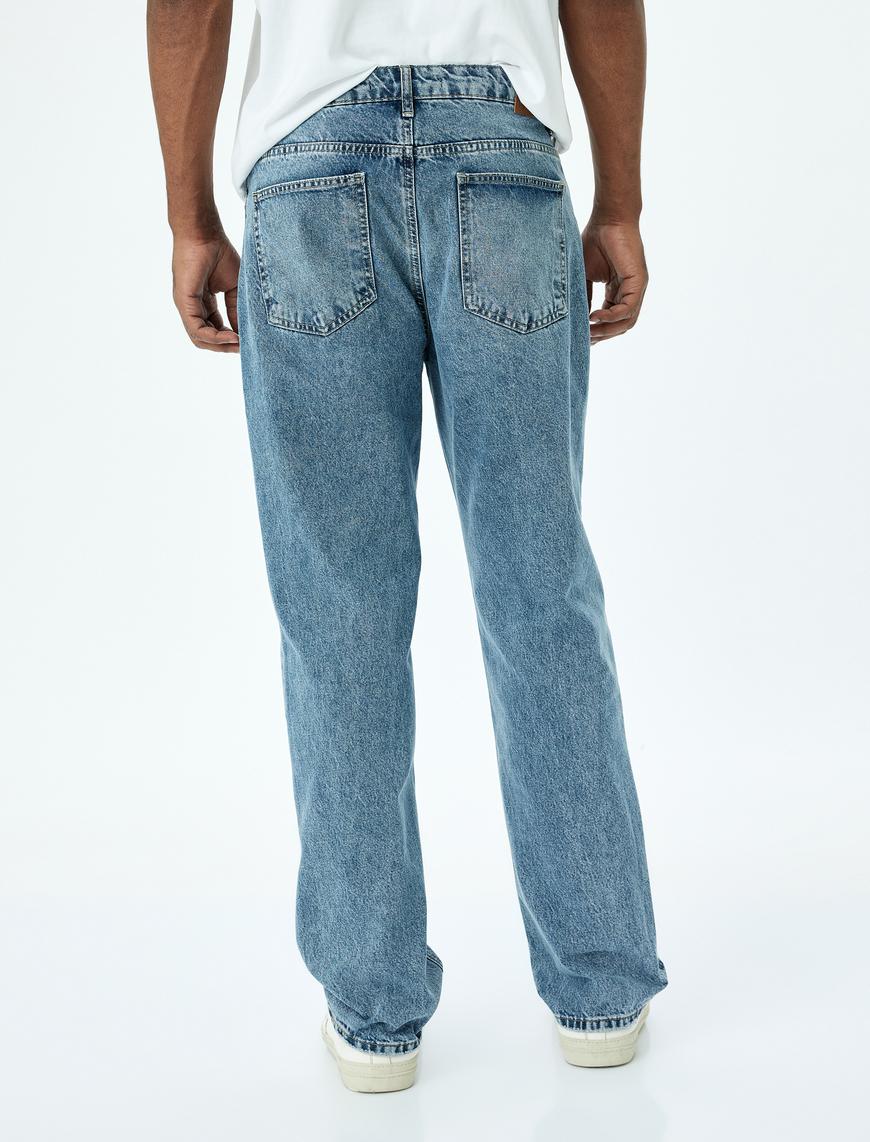   Normal Bel Straight Fit Kot Pantolon - Mark Jean