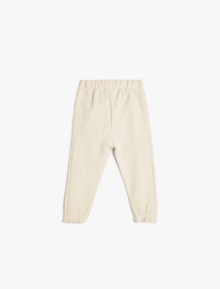 Erkek Bebek Pamuklu Beli Bağcıklı Jogger Eşofman Altı