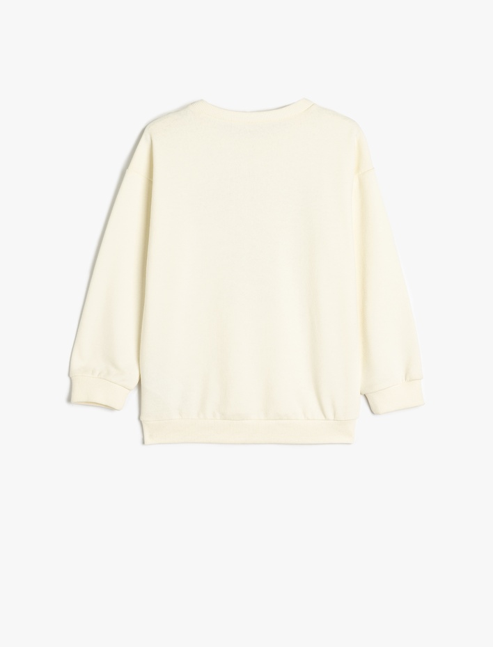 Erkek Çocuk Baskılı Oversize Bisiklet Yaka Uzun Kollu Sweatshirt