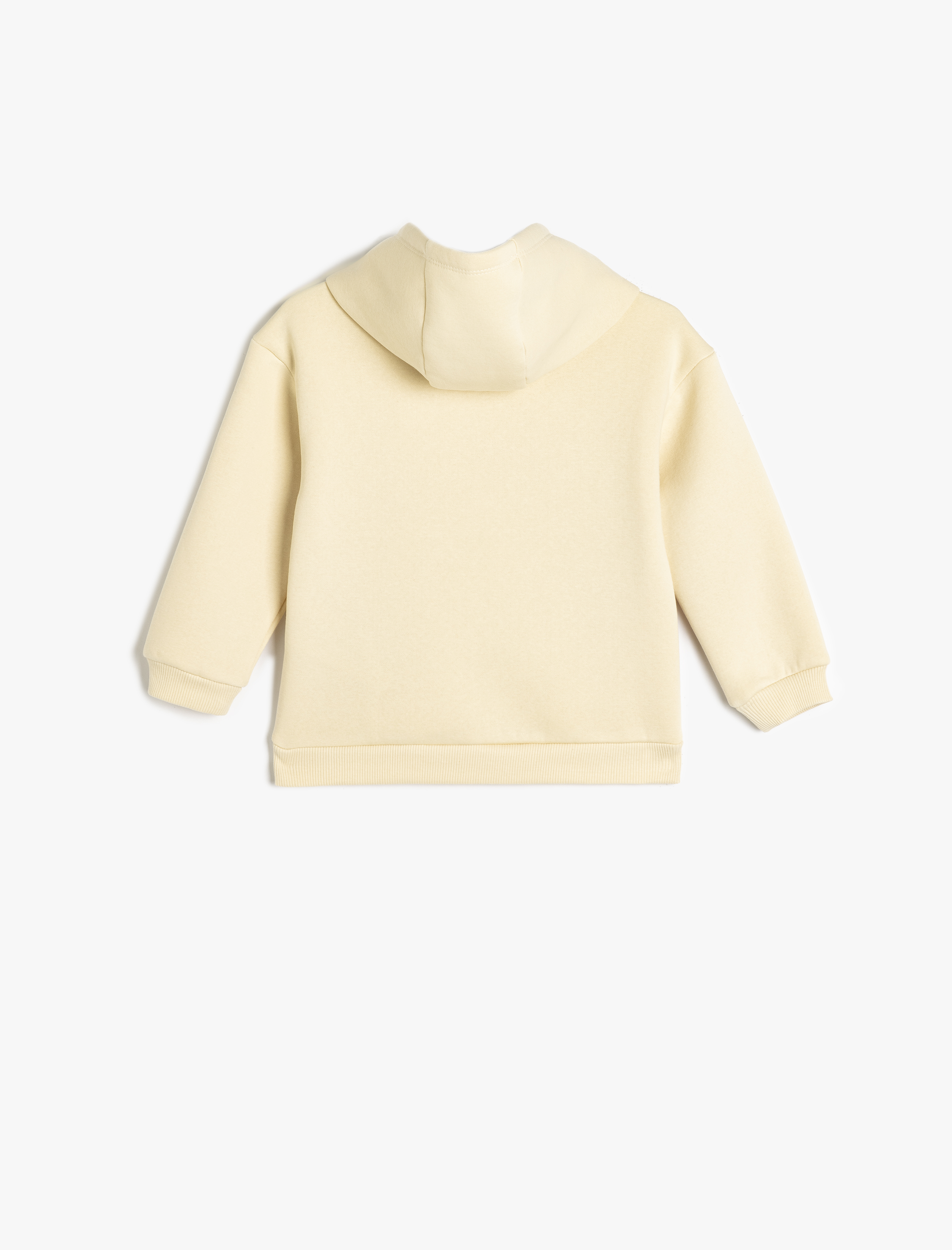  Erkek Bebek Kanguru Cepli Kapüşonlu Baskılı Şardonlu Sweatshirt