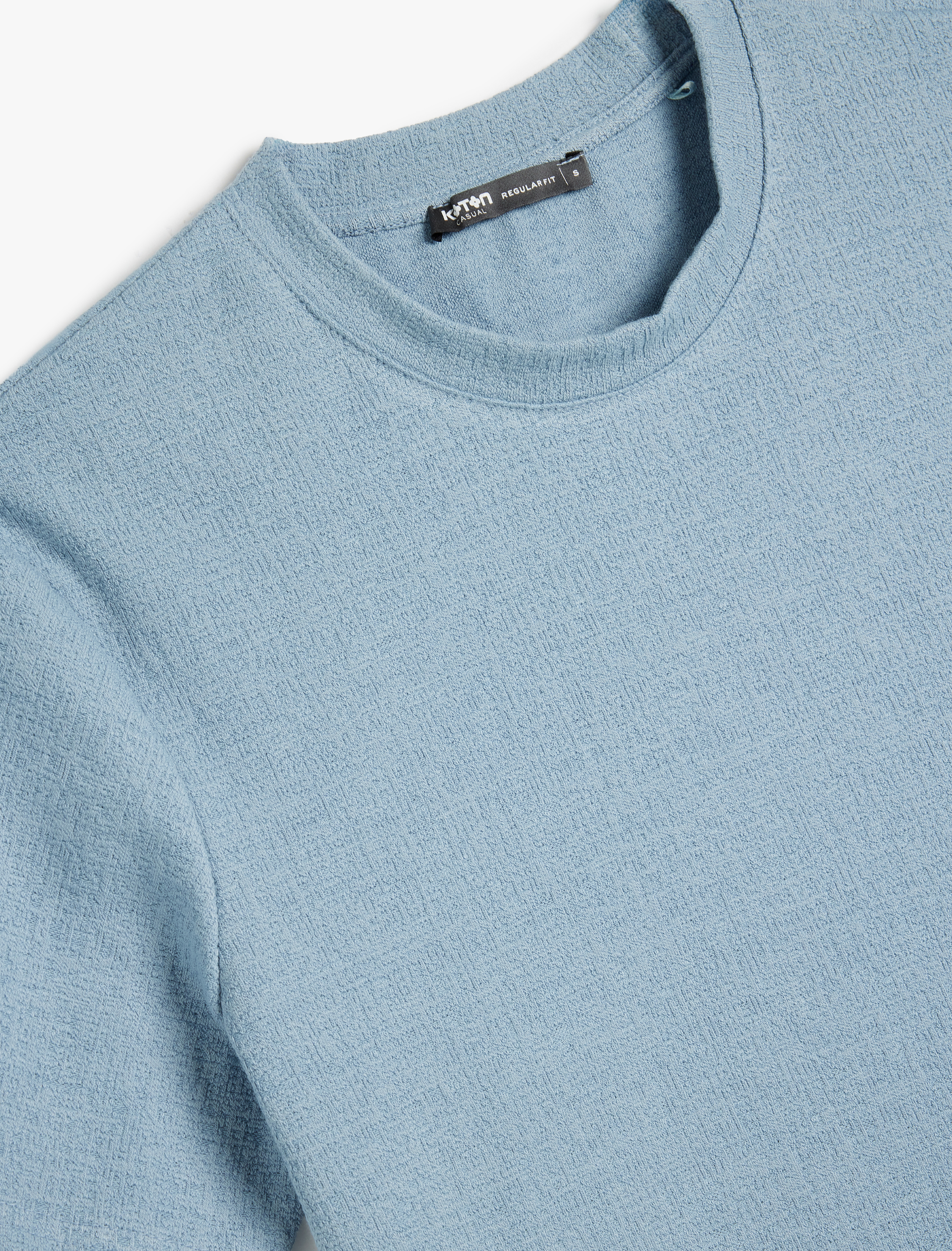   Kısa Kollu Pamuklu Regular Fit Bisiklet Yaka Tişört