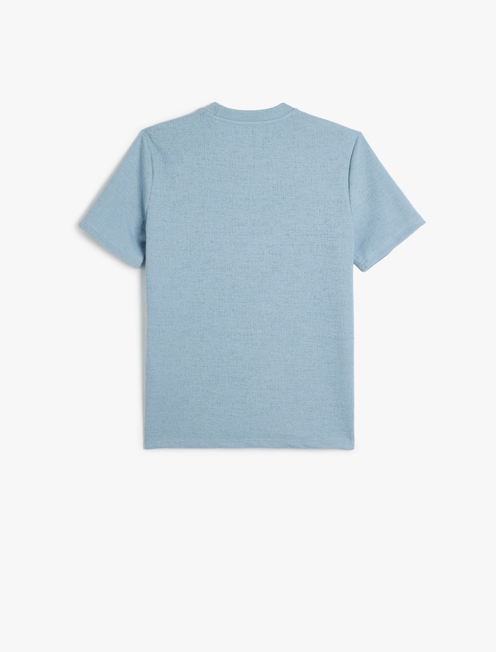  Kısa Kollu Pamuklu Regular Fit Bisiklet Yaka Tişört