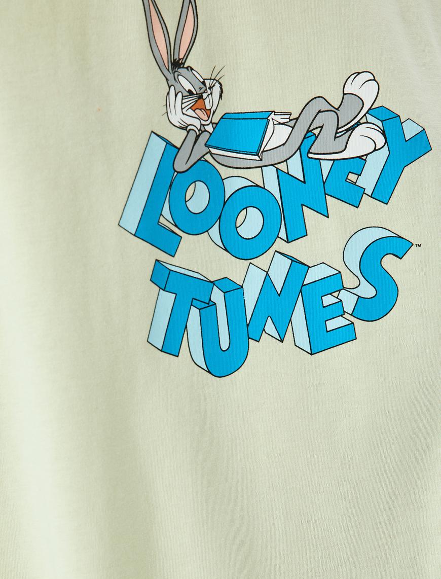   Bugs Bunny Lisanslı Arkası Baskılı Pamuklu Tişört