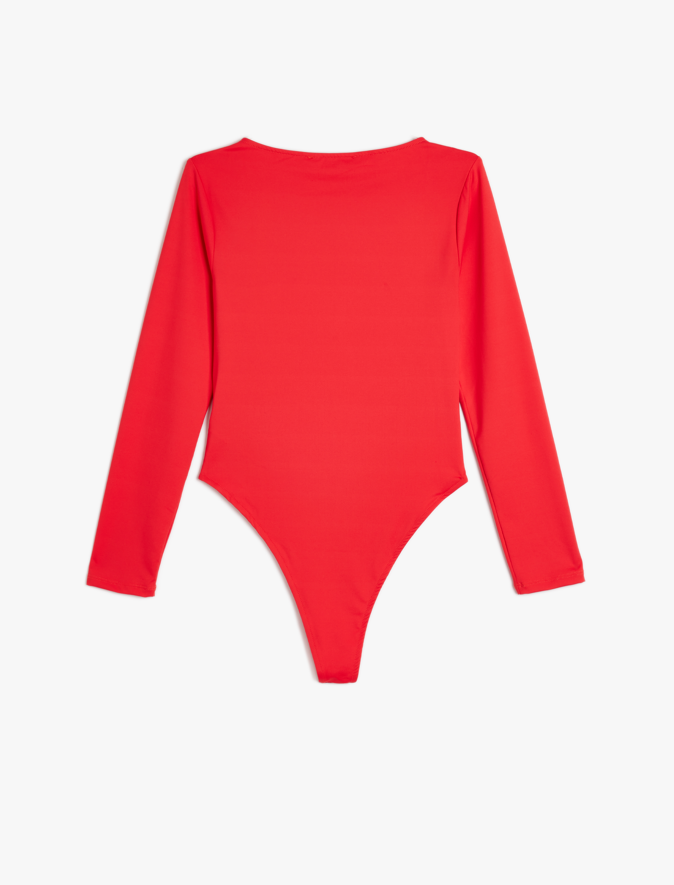 Çıt Çıt Kapamalı Bisiklet Yaka Uzun Kollu Body