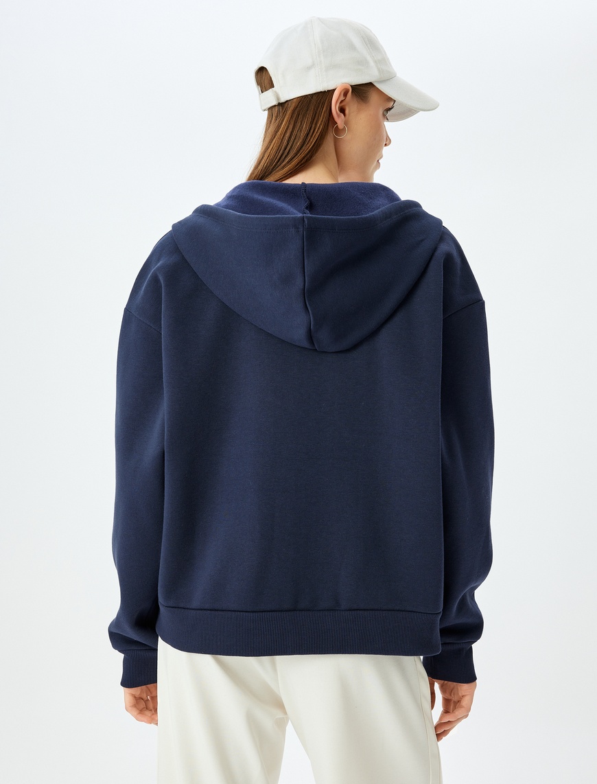   Oversize Kapüşonlu Uzun Kollu Spor Sweatshirt