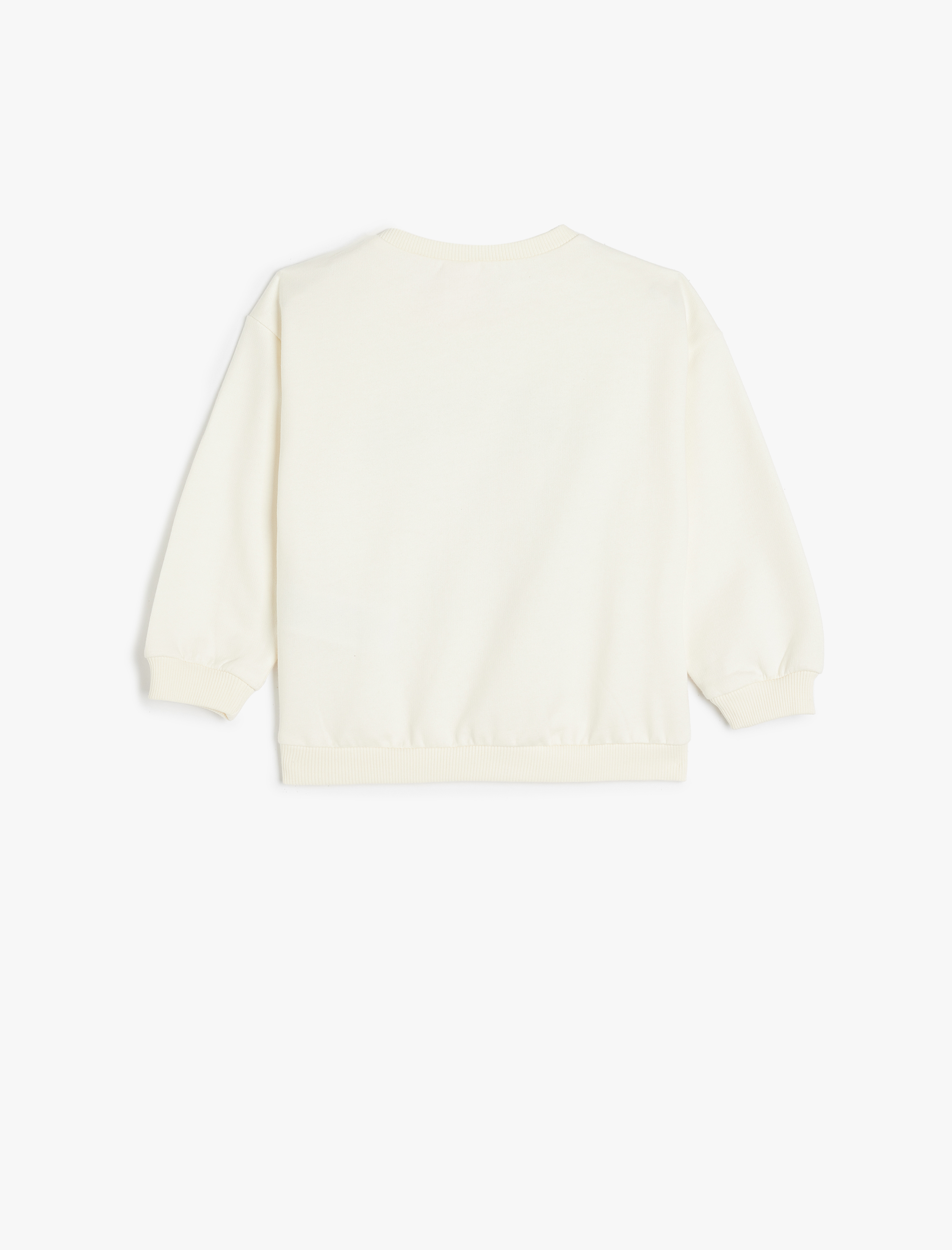  Kız Bebek New York Baskılı Pamuklu Uzun Kollu Şardonlu Sweatshirt