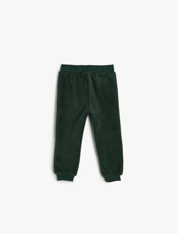 Erkek Bebek Beli Bağlamalı Basic Polar Jogger Eşofman Altı