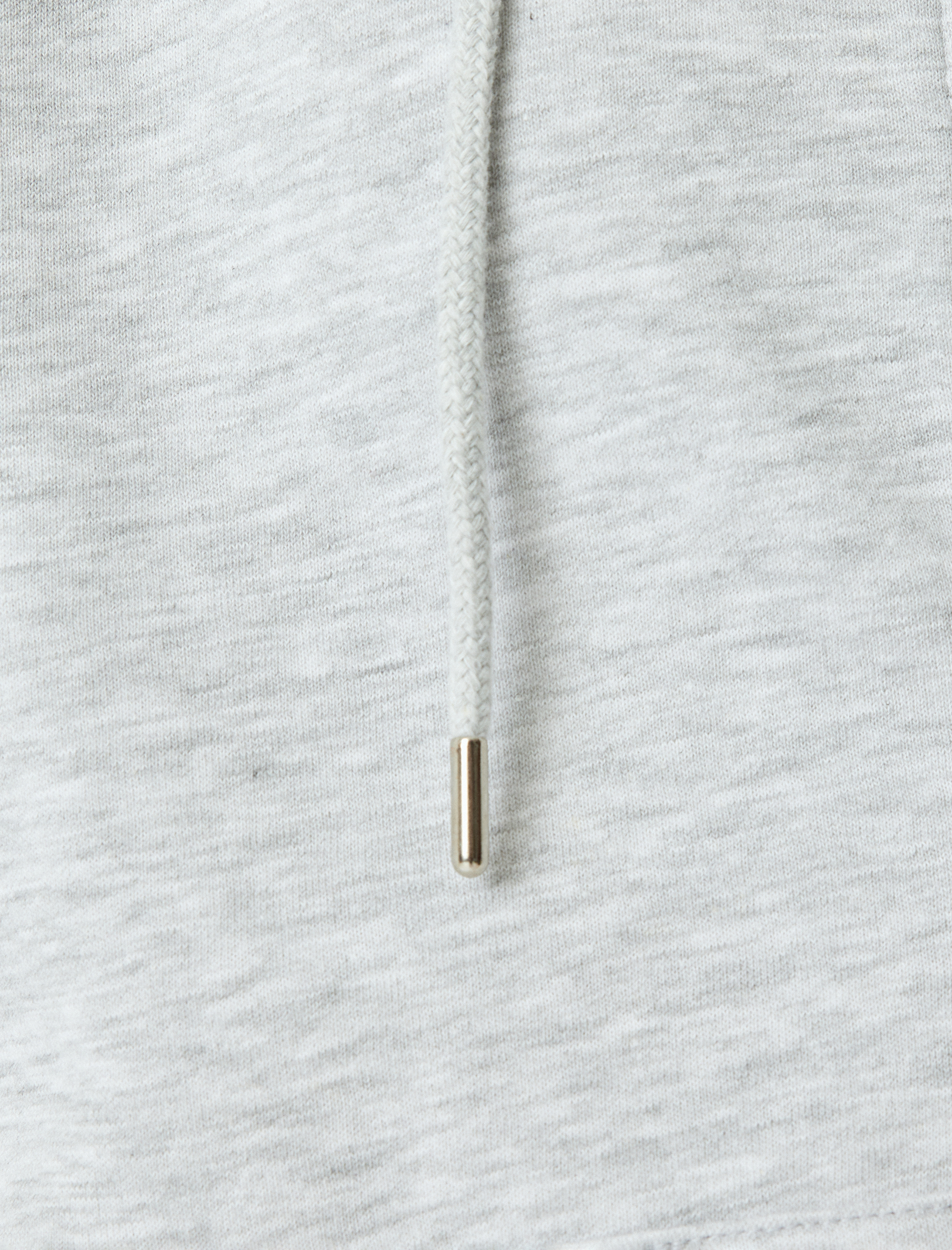   Şardonlu Oversize Kapüşonlu Uzun Kollu Spor Sweatshirt