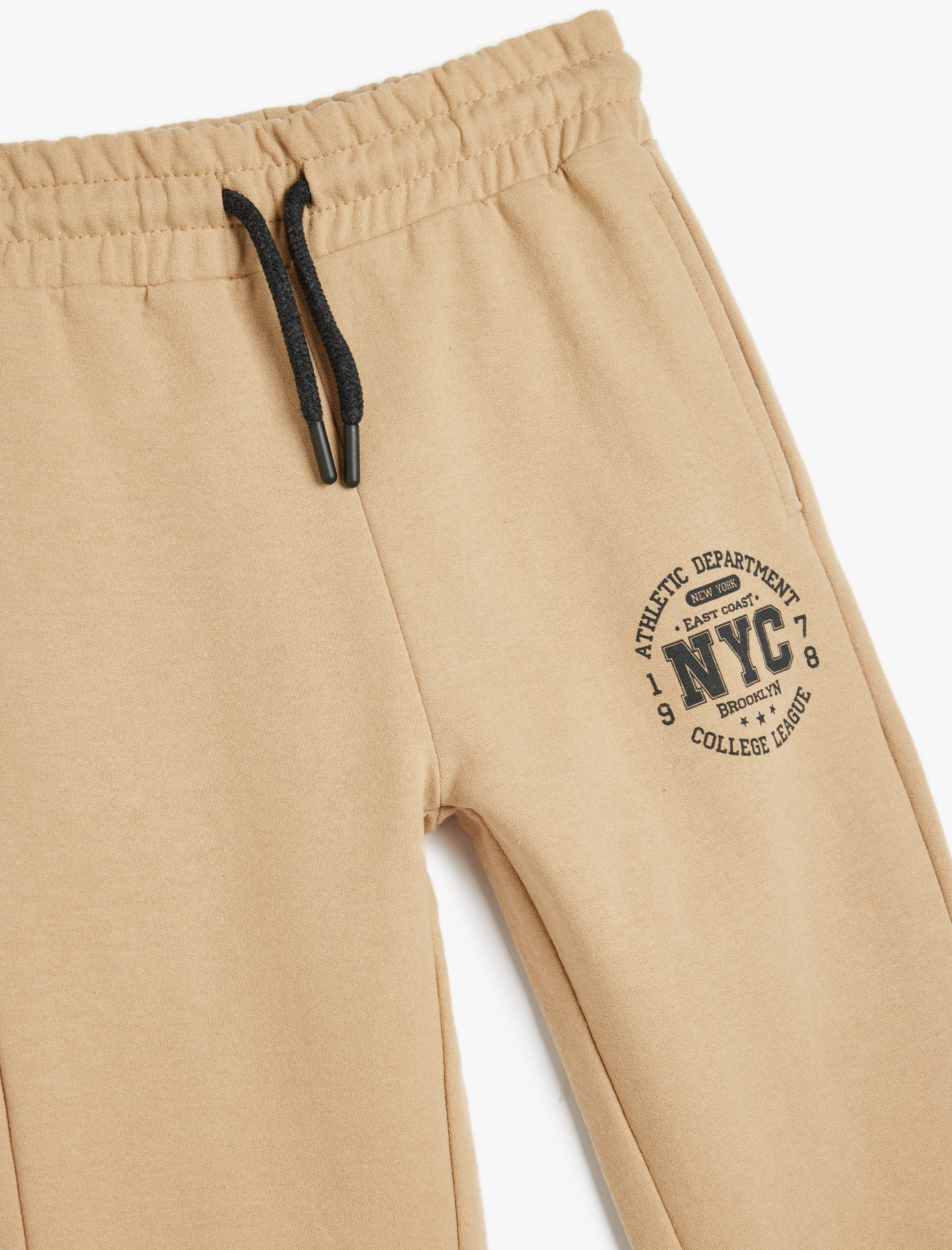  Erkek Çocuk Baskı Detaylı Şardonlu Jogger Eşofman Altı