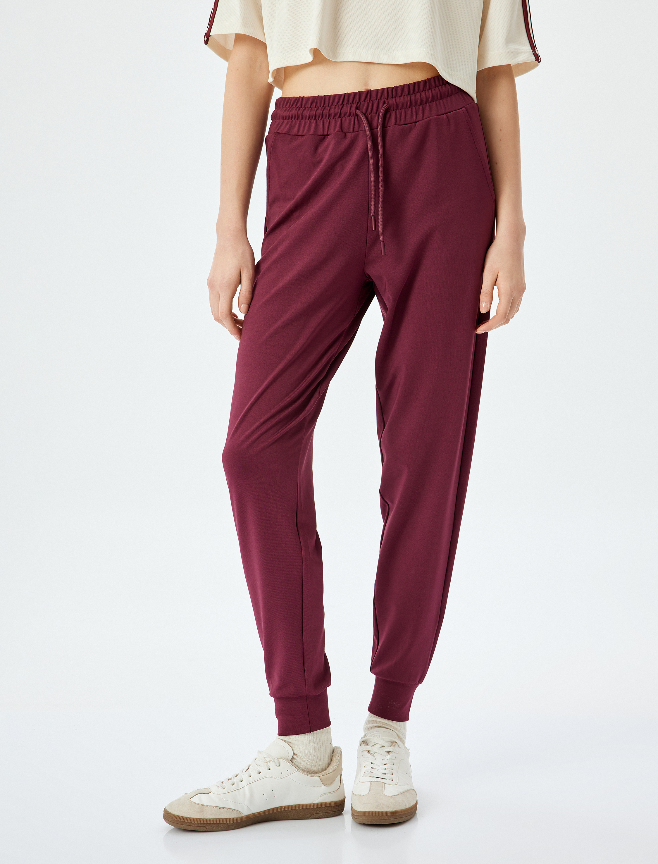 Beli Bağcıklı Ekstra Yüksek Bel Jogger Eşofman Altı