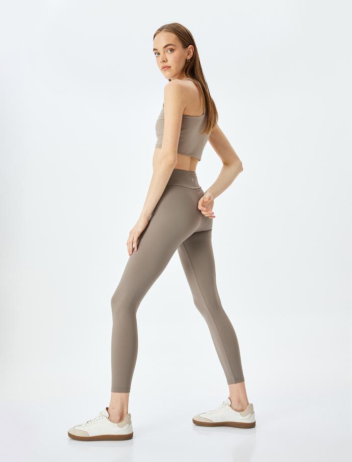  Yüksek Bel Skinny Fit Spor Tayt
