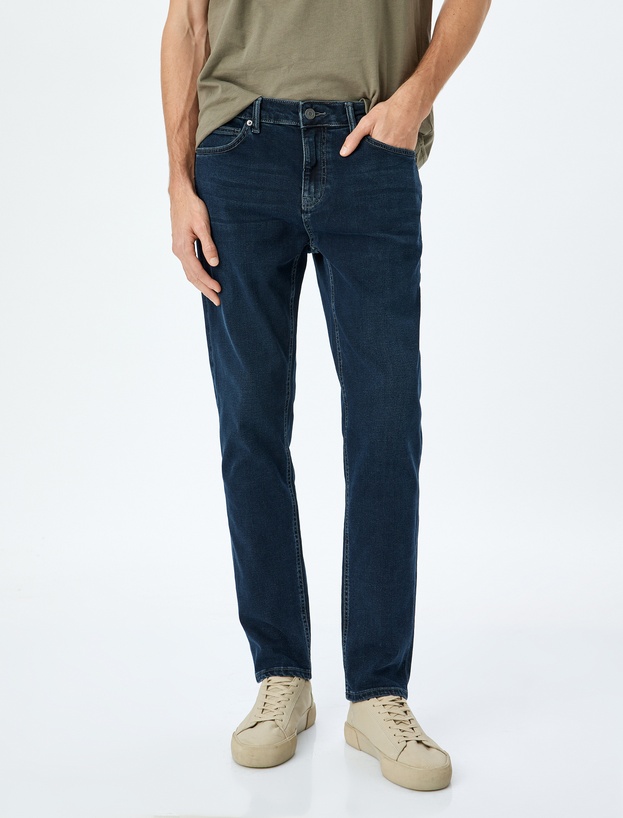 Normal Bel Cepli Slim Fit Kot Pantolon - Brad Jean_2