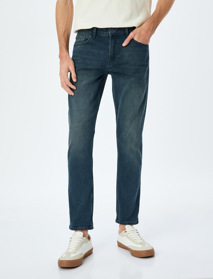   Normal Bel Slim Fit Kot Pantolon - Brad Jean