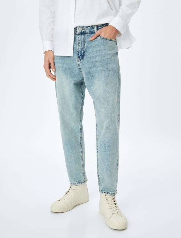 Normal Bel Loose Fit Kot Pantolon - Steve Jean_2