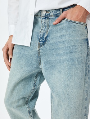 Normal Bel Loose Fit Kot Pantolon - Steve Jean_4