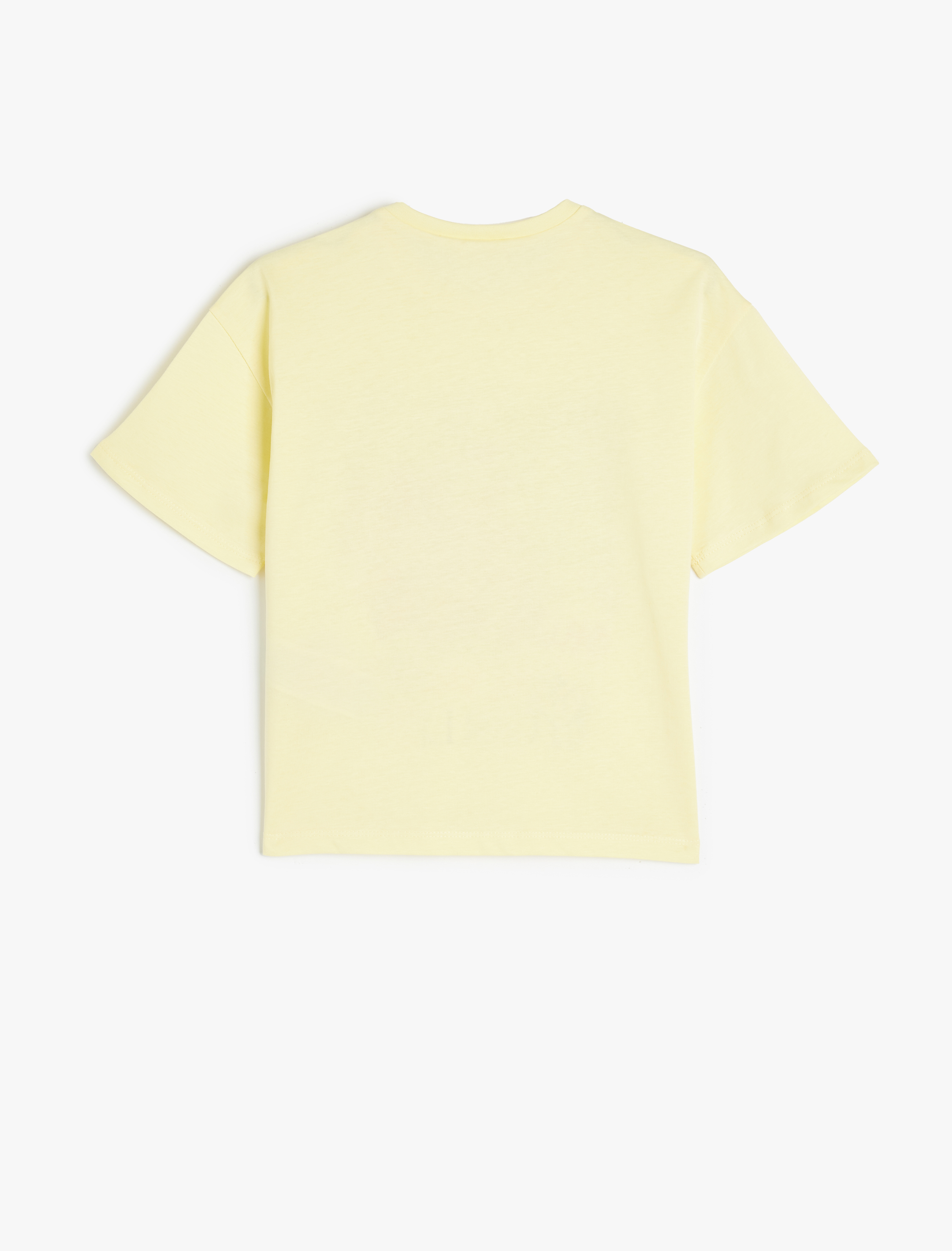  Kız Çocuk Grafiti Baskılı Bisiklet Yaka Kısa Kollu Tişört