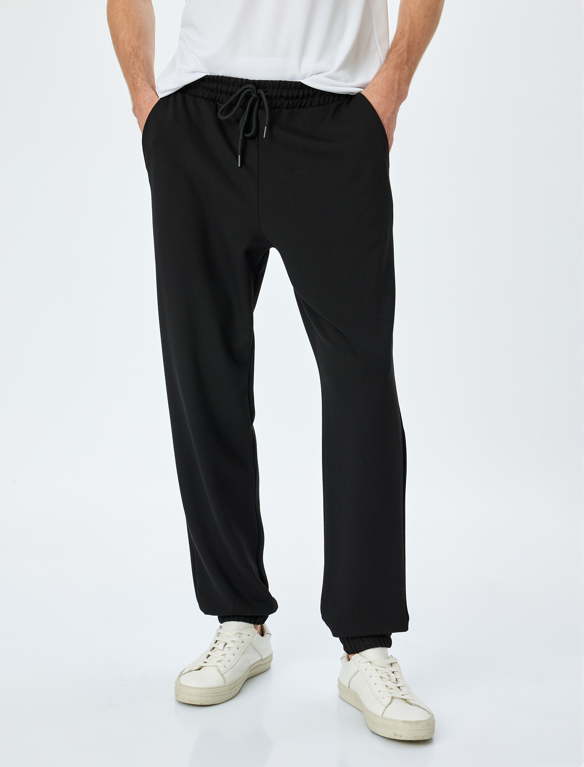   Lastikli Paça Oversize Şardonlu Beli Bağcıklı Jogger Spor Eşofman Altı