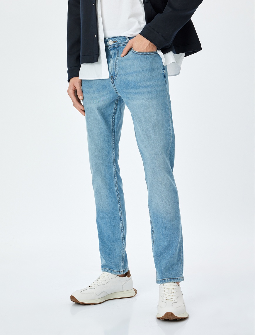   Normal Bel Slim Fit Kot Pantolon - Brad Jean