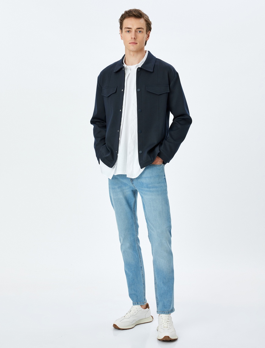   Normal Bel Slim Fit Kot Pantolon - Brad Jean