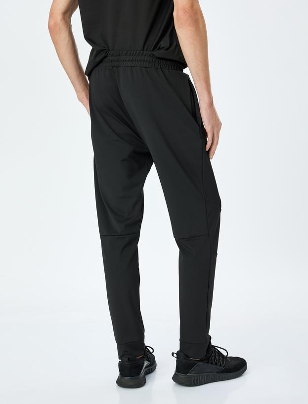 Dikiş Detaylı Beli Bağcıklı Jogger Spor Eşofman Altı_3