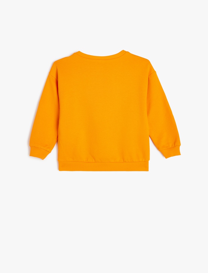 Erkek Bebek Baskılı Uzun Kollu Pamuklu Şardonlu Sweatshirt