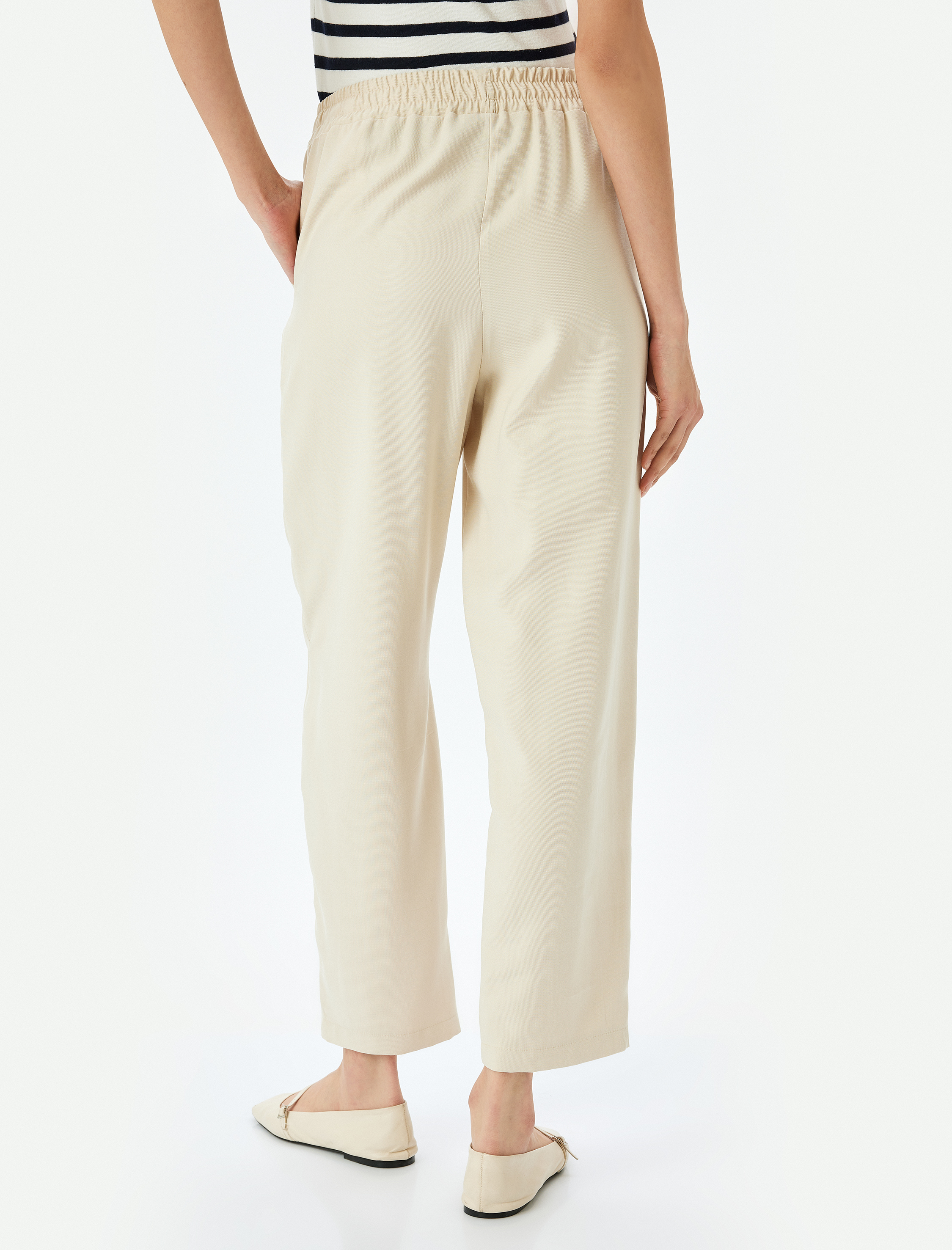 Beli Lastikli Cepli Viskon Pantolon