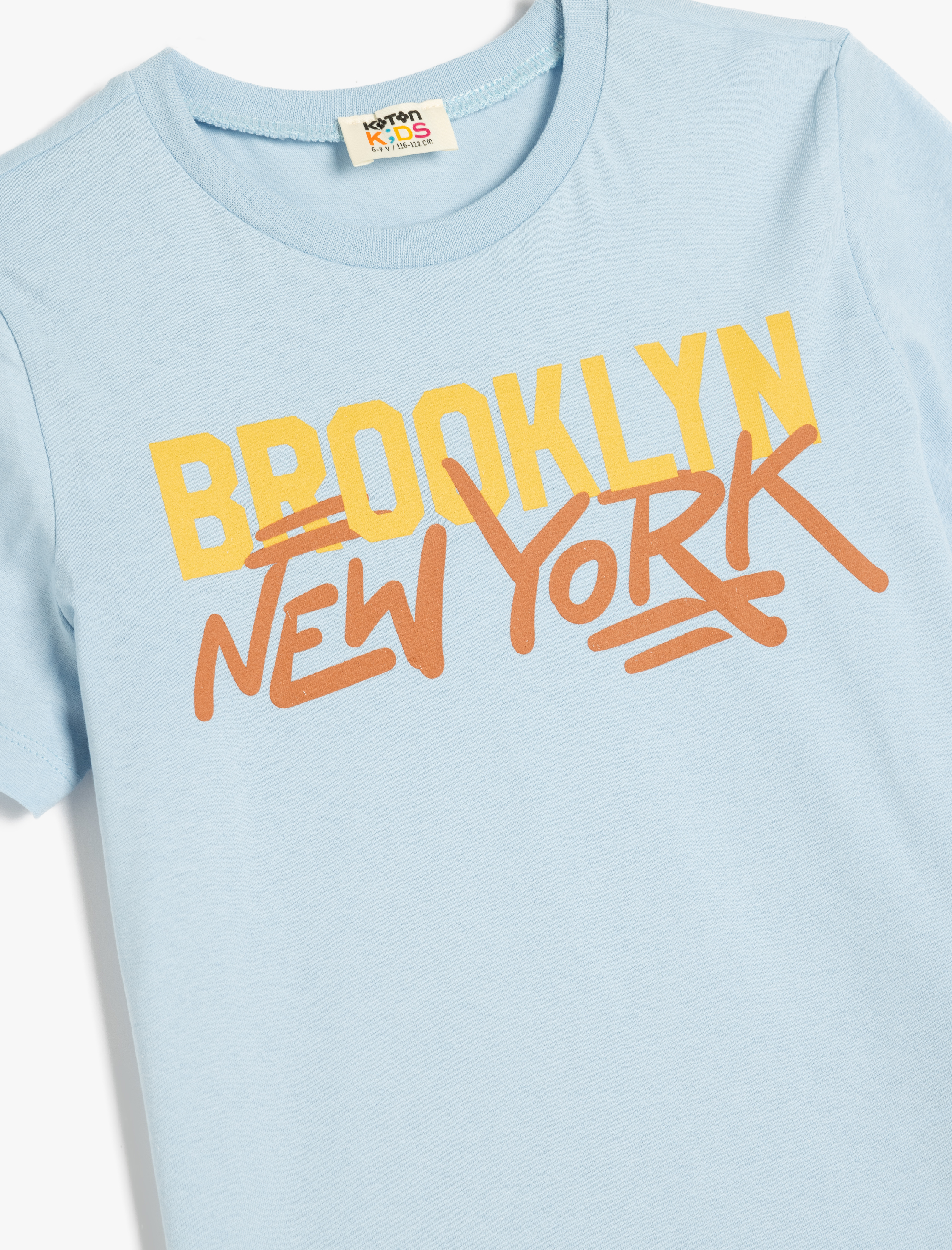  Erkek Çocuk Şehir Baskılı Pamuklu Bisiklet Yaka Kısa Kollu Tişört