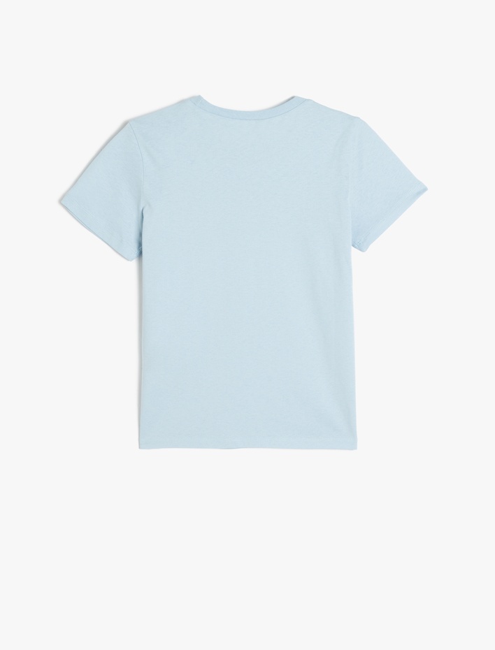 Erkek Çocuk Şehir Baskılı Pamuklu Bisiklet Yaka Kısa Kollu Tişört