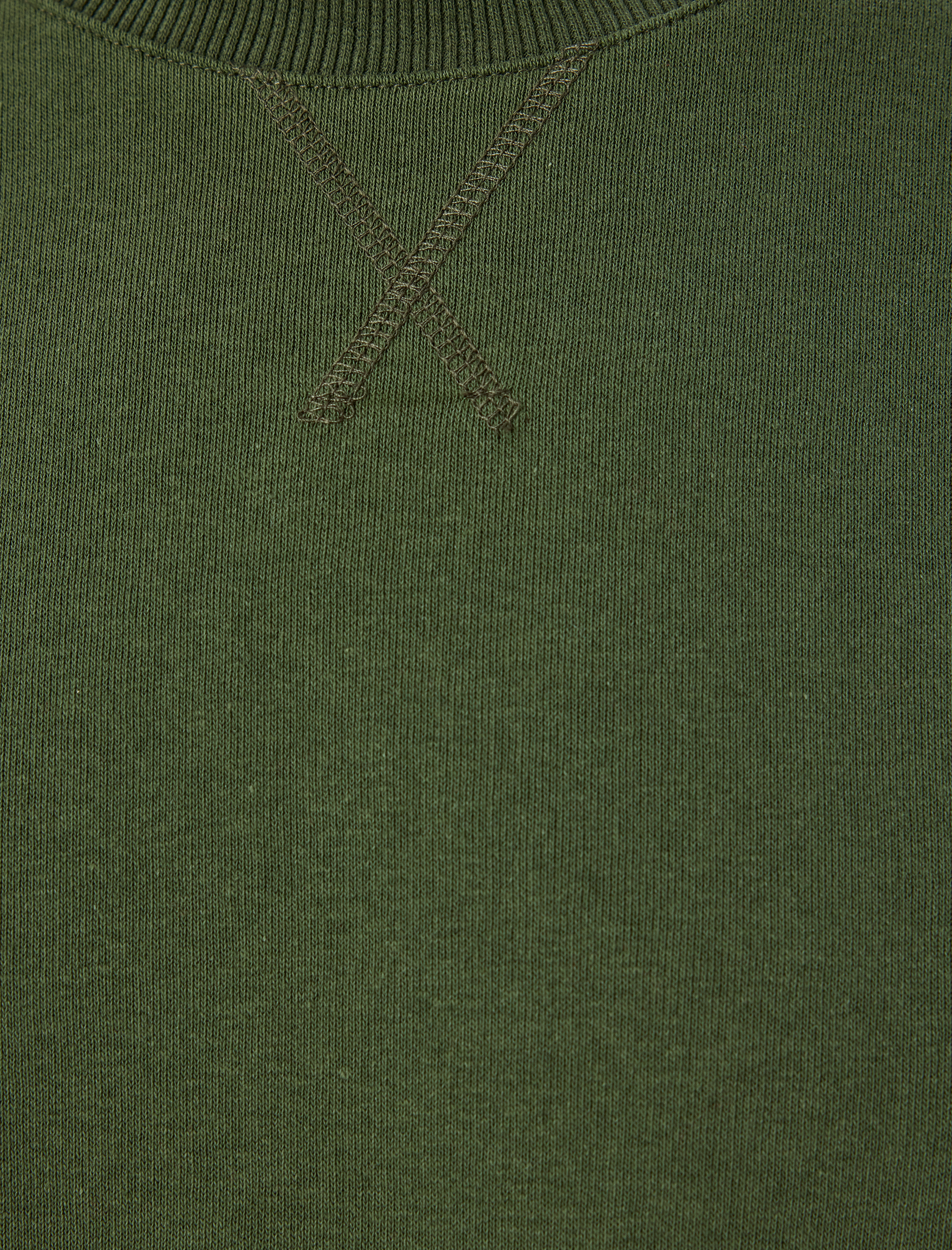   Uzun Kollu Pamuklu Dikiş Detaylı Bisiklet Yaka Sweatshirt