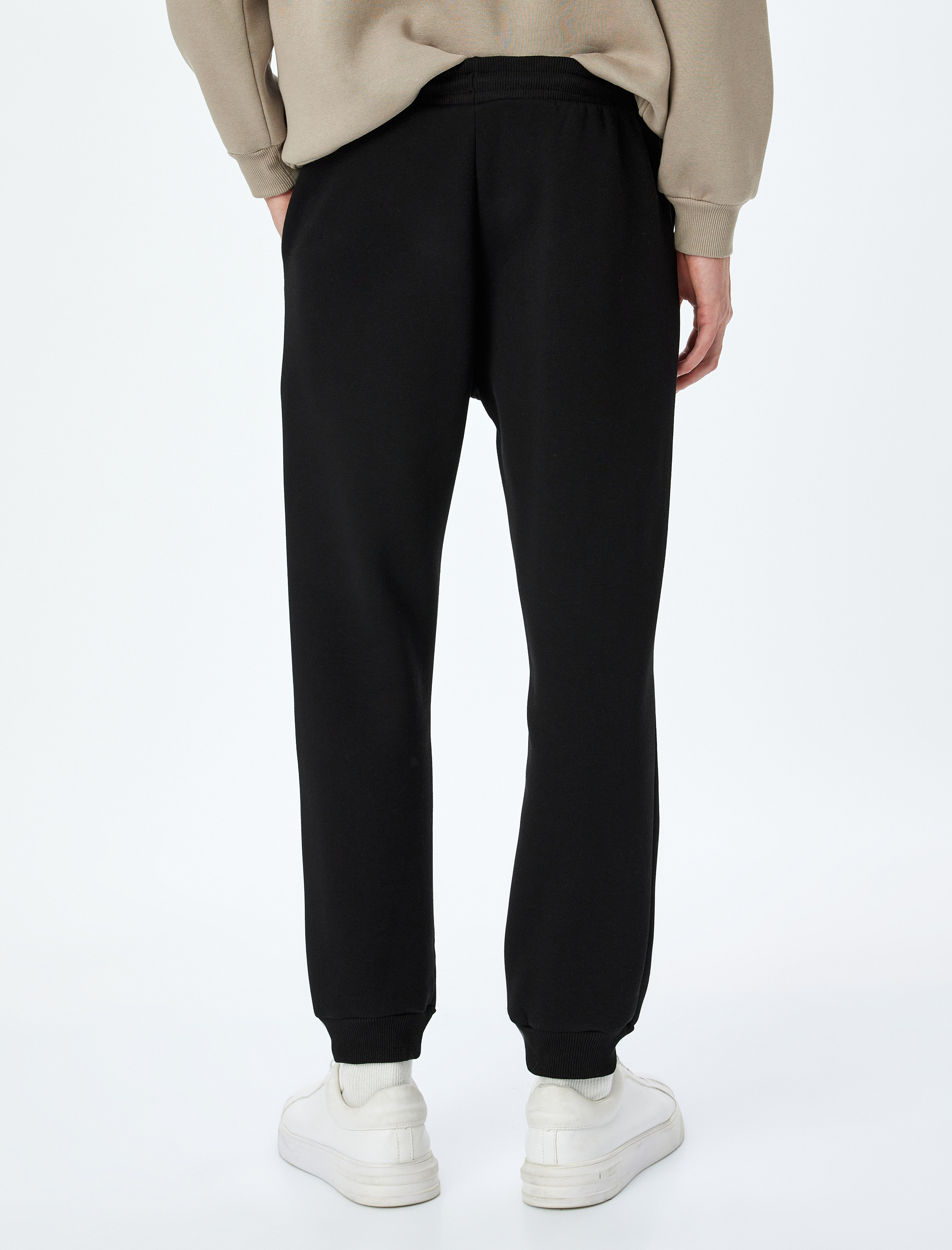   Regular Fit Cepli Şardonlu Pamuk Karışımlı Beli Bağcıklı Kışlık Eşofman Altı