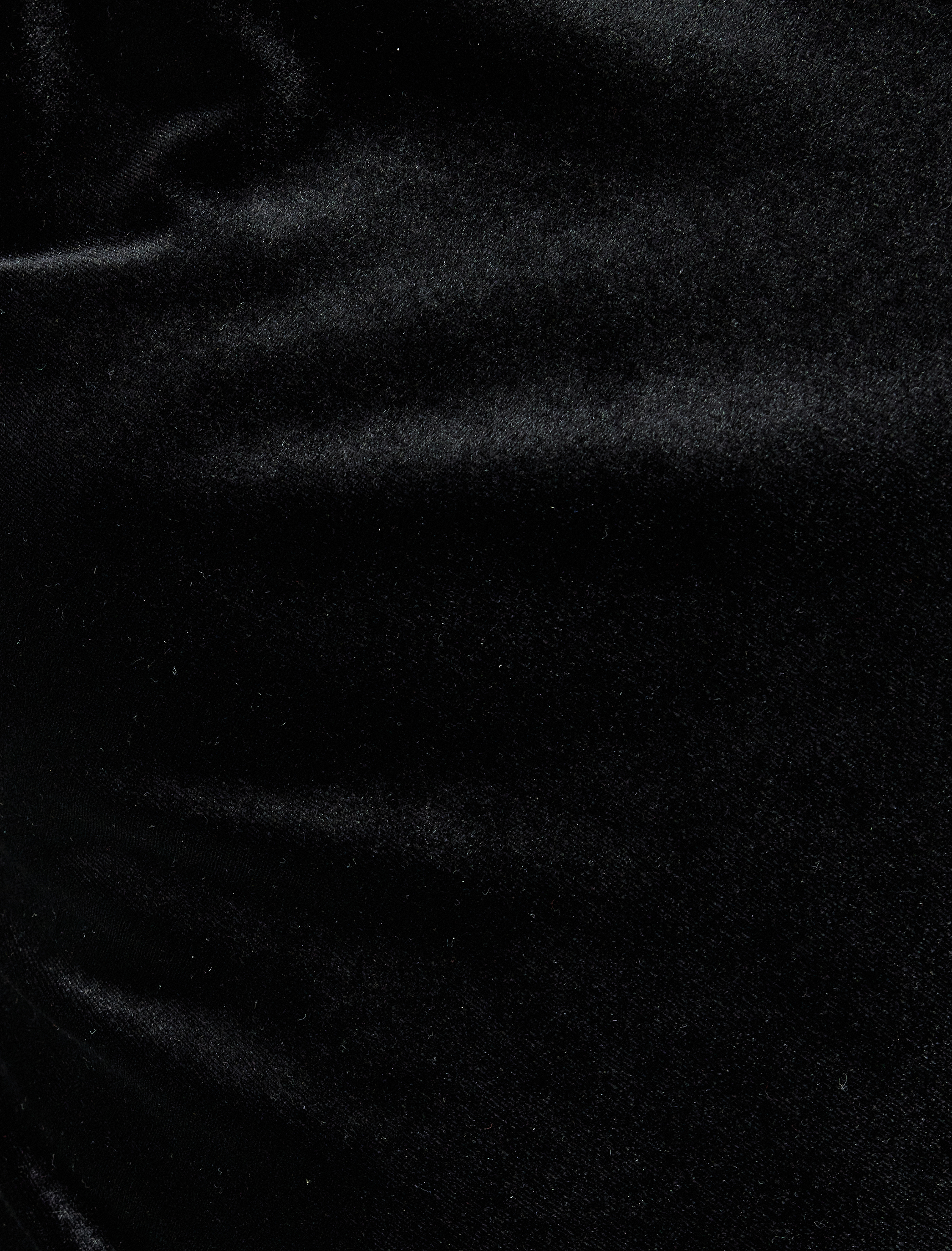   Drapeli Yırtmaçlı Slim Fit Midi Asimetrik Yaka Kadife Elbise