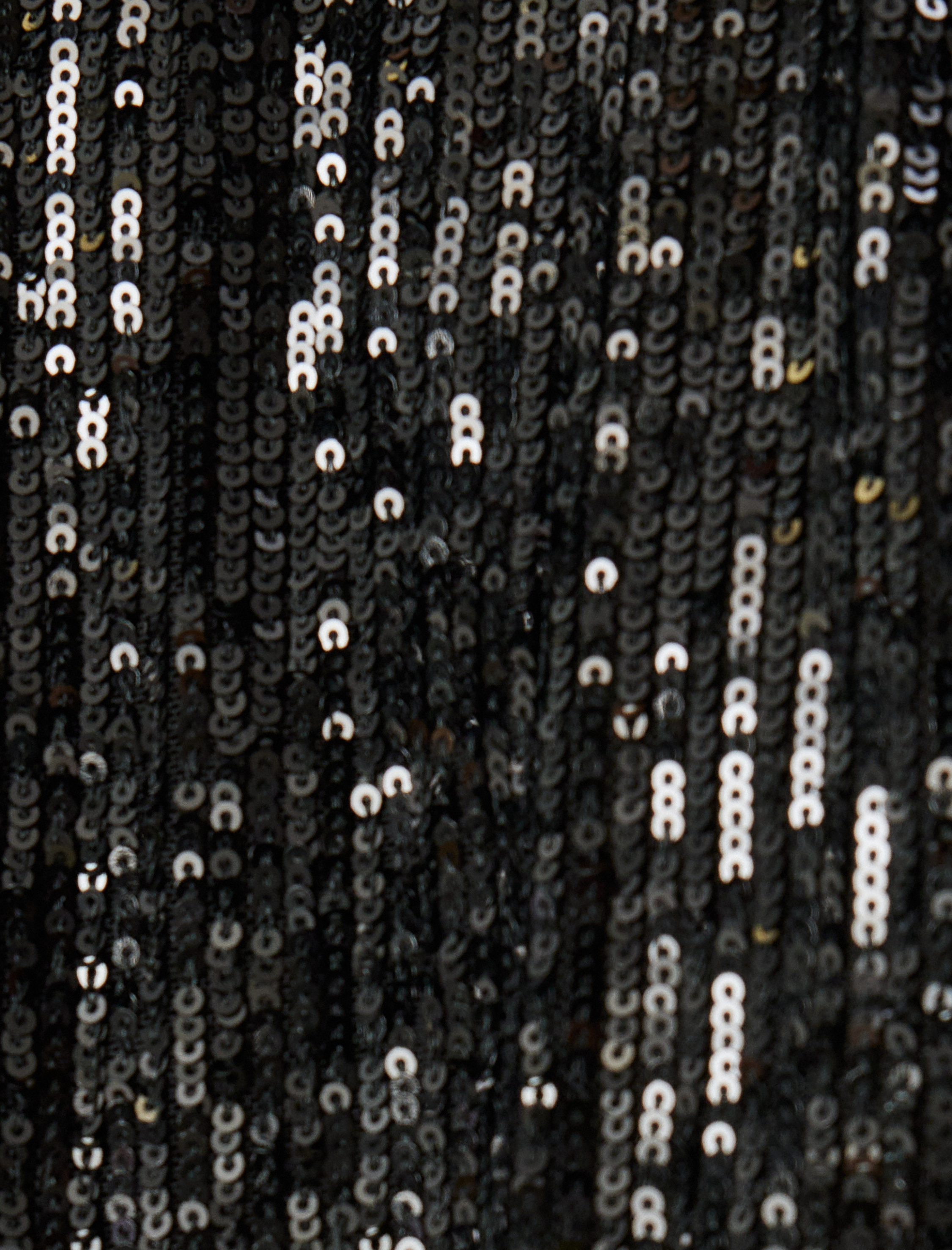   Payetli Kısa Kollu Bisiklet Yaka Abiye Bluz