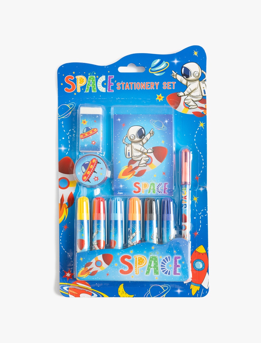  Kadın Uzay Temalı Kalem ve Defter Seti
