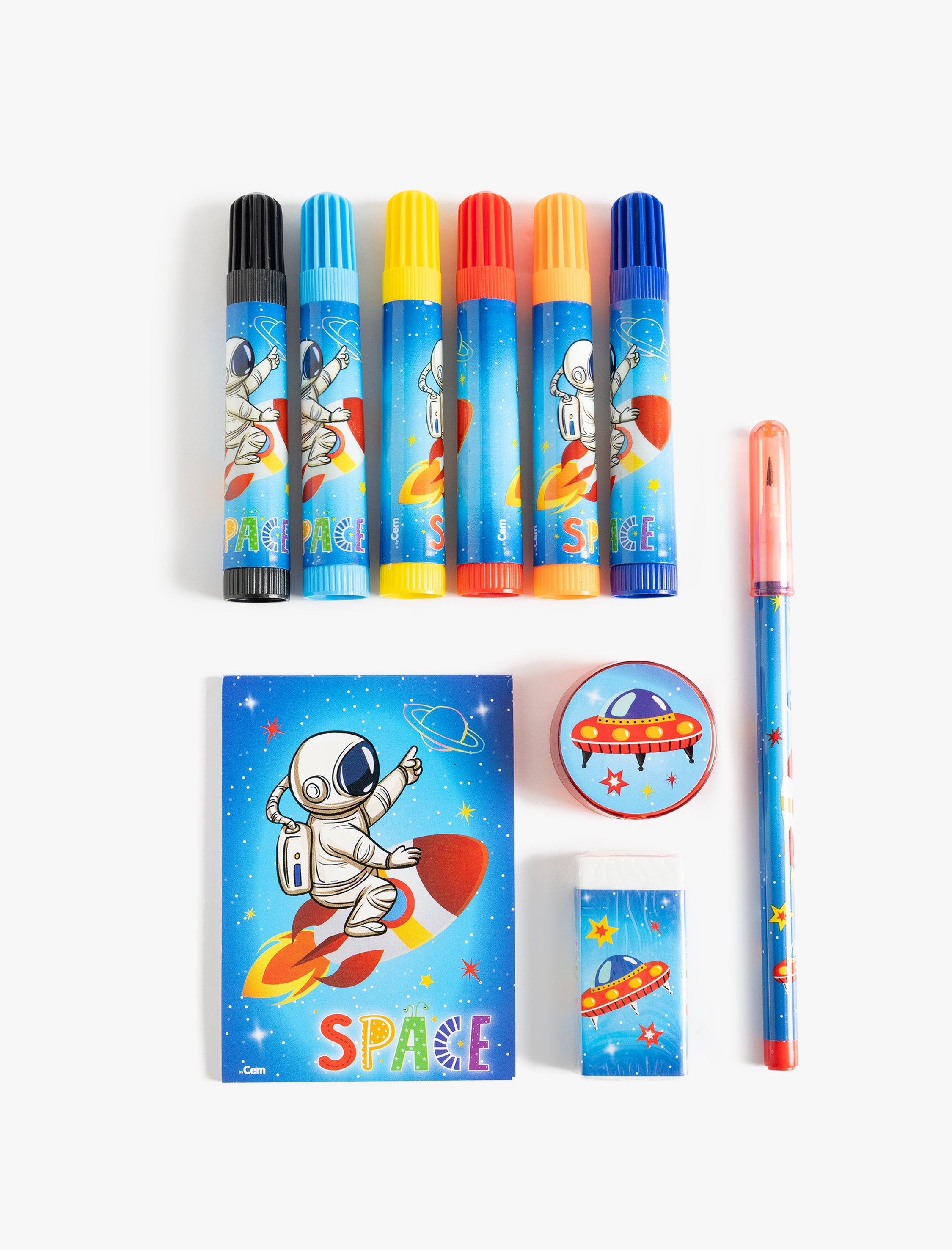  Kadın Uzay Temalı Kalem ve Defter Seti