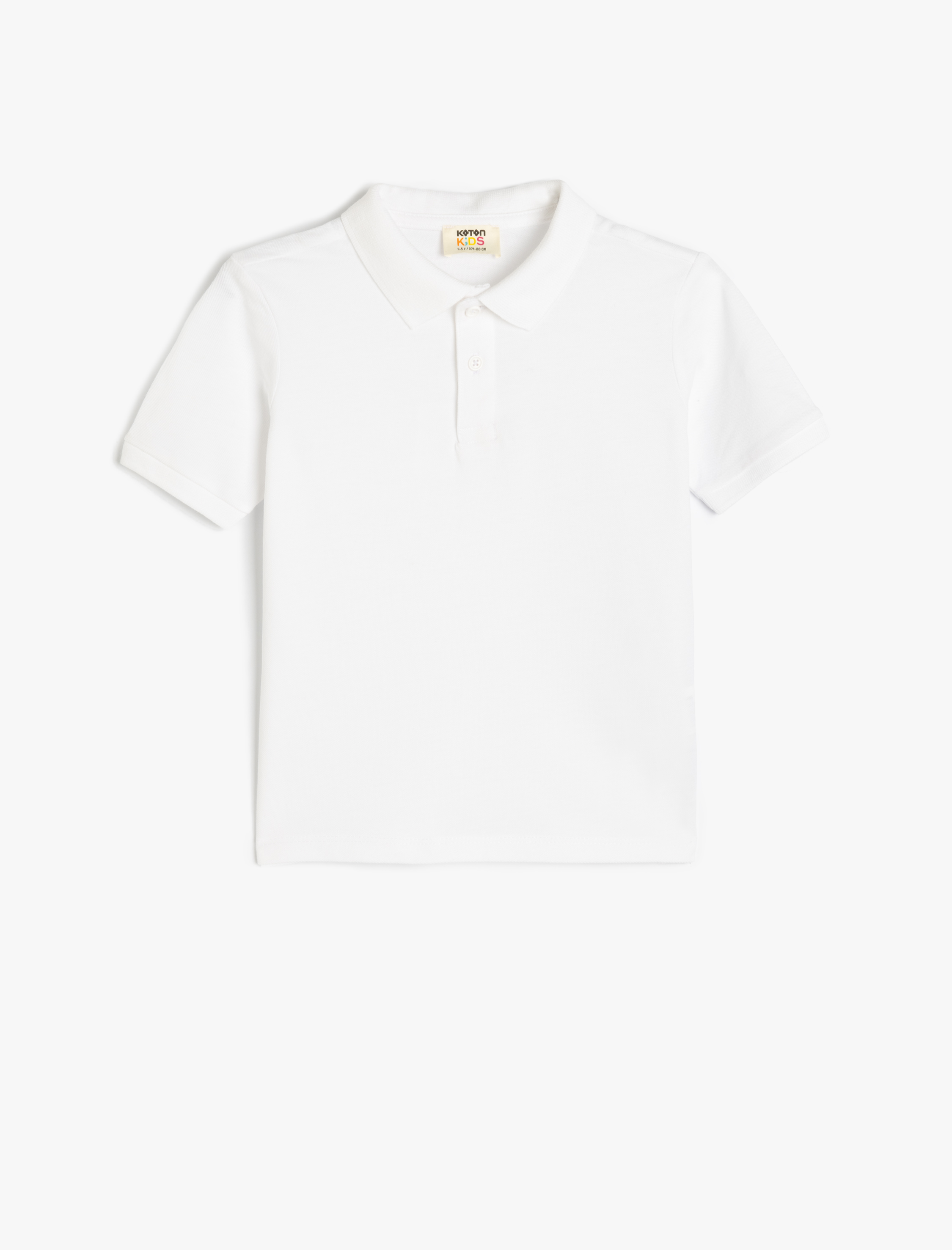 Koton Polo Tişört Kısa Kollu Dokulu Pamuklu -1