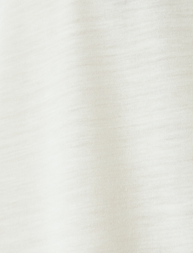 Bisiklet Yaka Kısa Kollu Viskon Karışımlı Basic Slim Fit Tişört_5