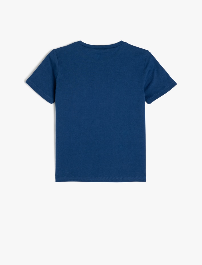 Erkek Çocuk Futbol Temalı Baskılı Pamuklu Bisiklet Yaka Tişört