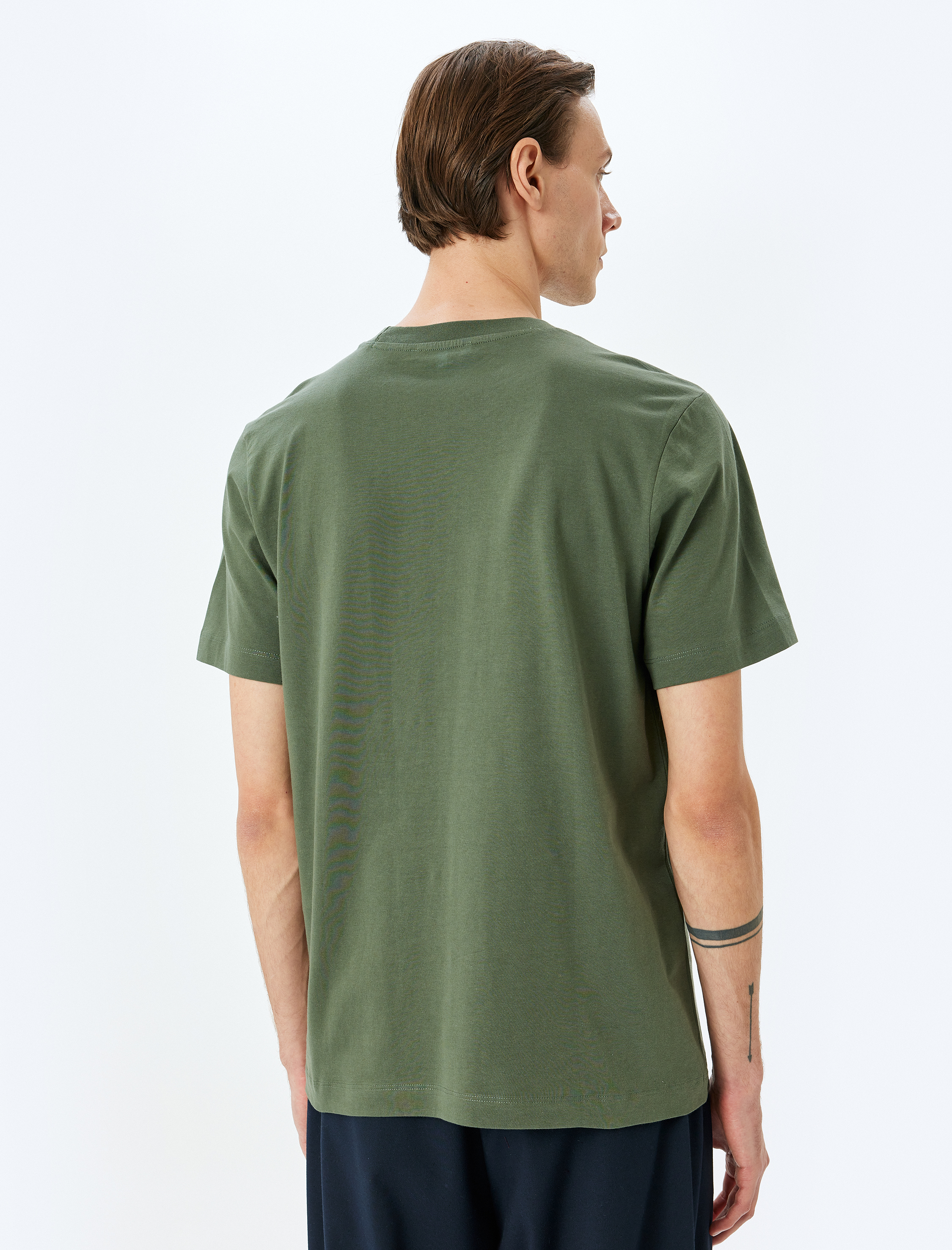   Bisiklet Yaka Pamuklu Regular Fit Kısa Kollu Basic Tişört