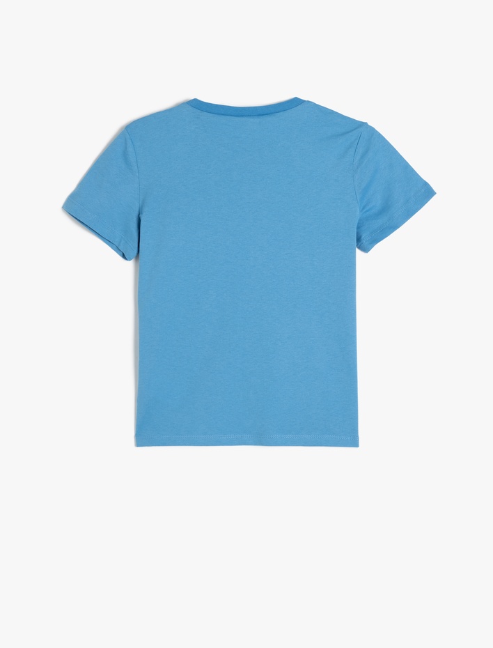 Erkek Çocuk Baskılı Bisiklet Yaka Pamuklu Kısa Kollu Tişört