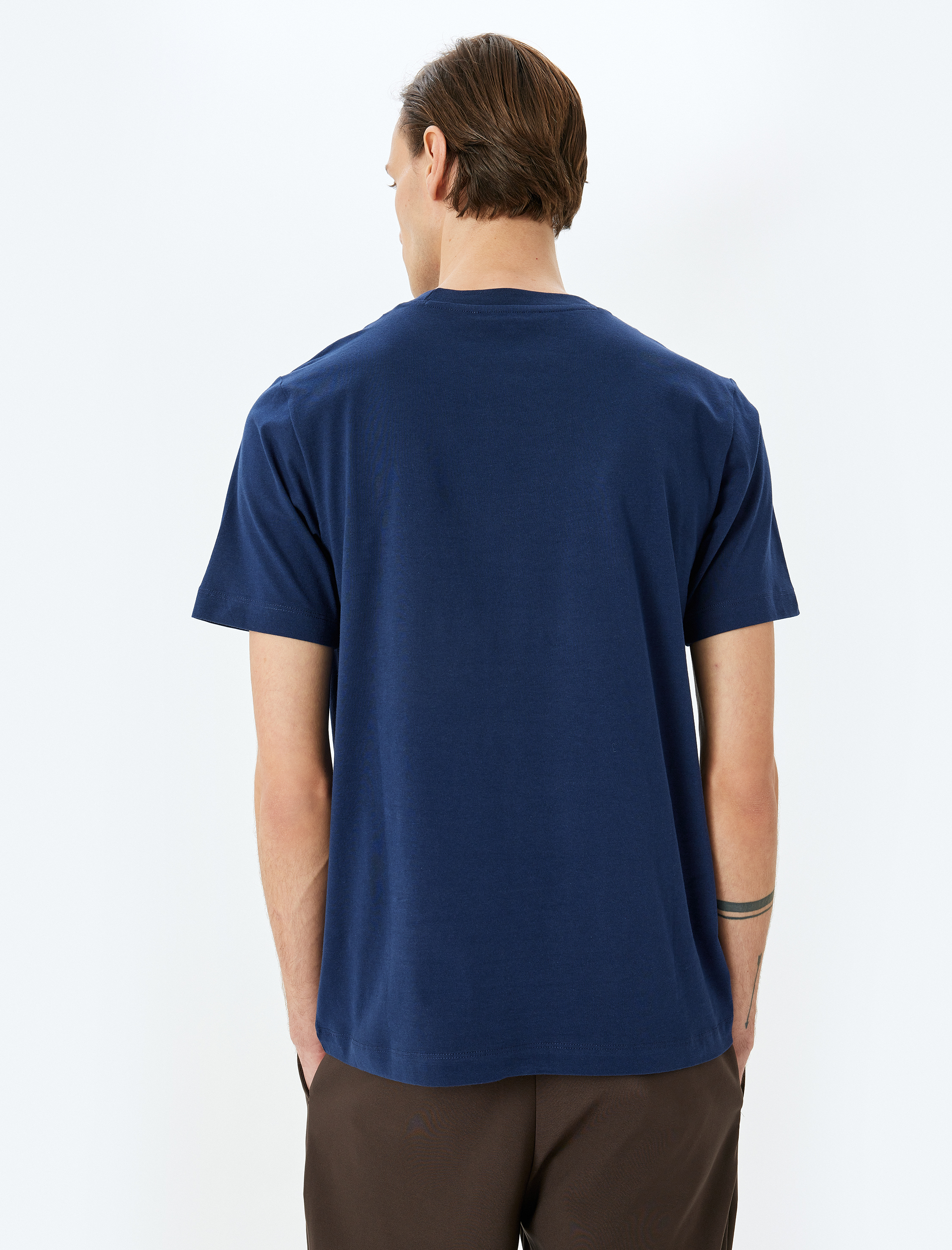   Bisiklet Yaka Pamuklu Regular Fit Kısa Kollu Basic Tişört