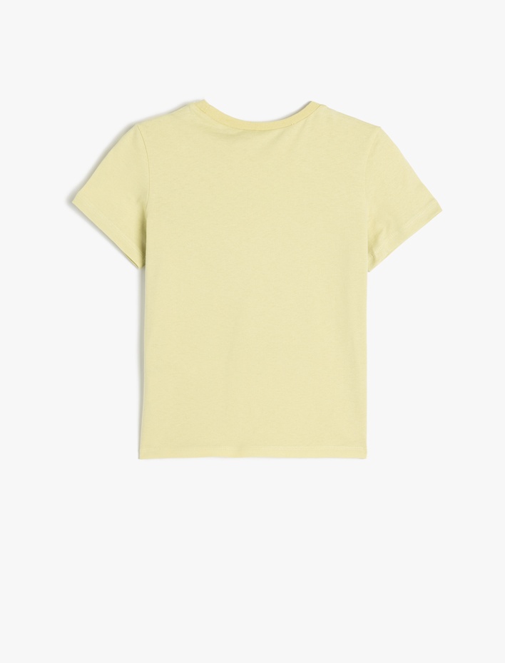 Erkek Çocuk Dinozor Baskılı Bisiklet Yaka Kısa Kollu Pamuklu Tişört