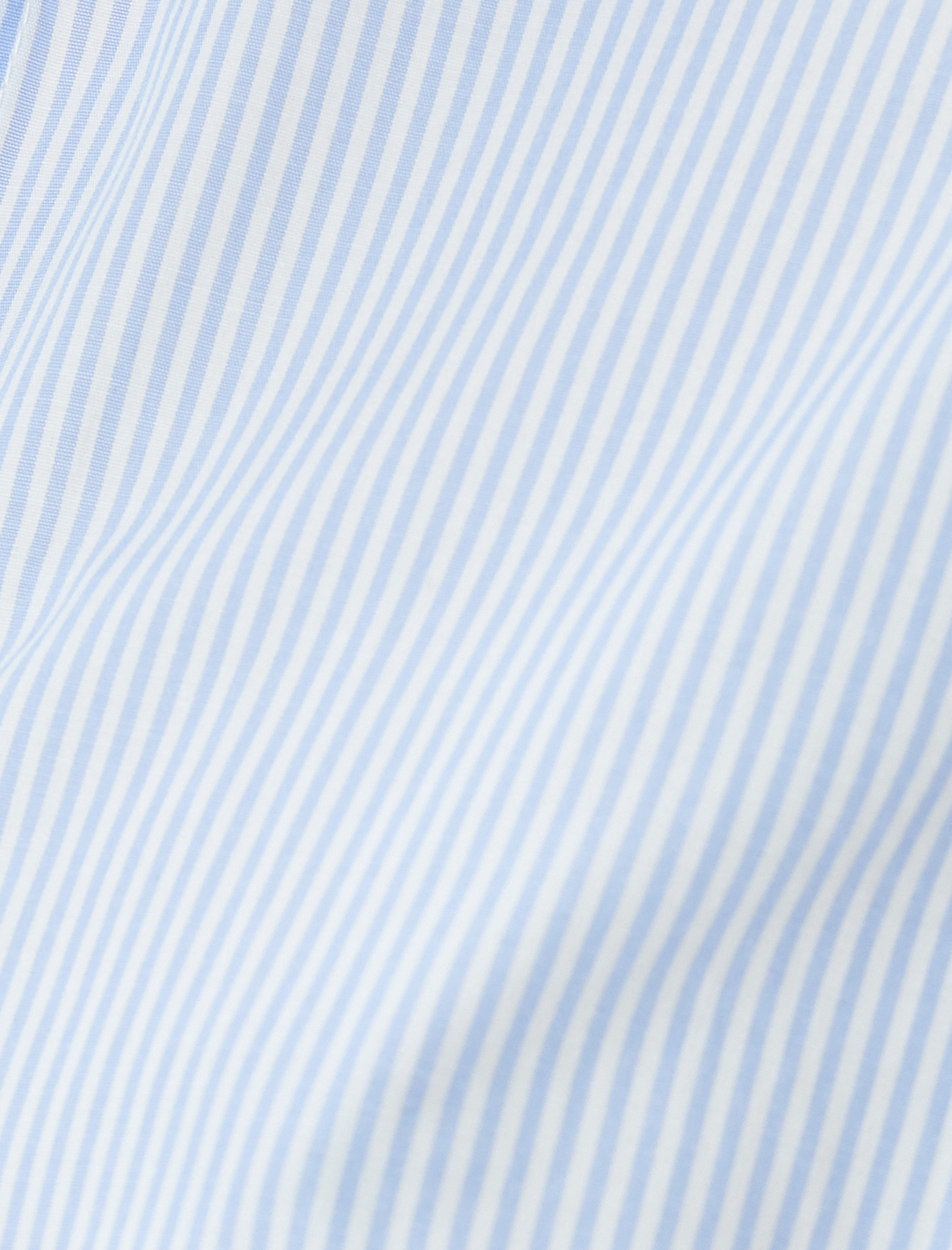 Klasik Yaka Çizgili Kısa Kollu Poplin Gömlek