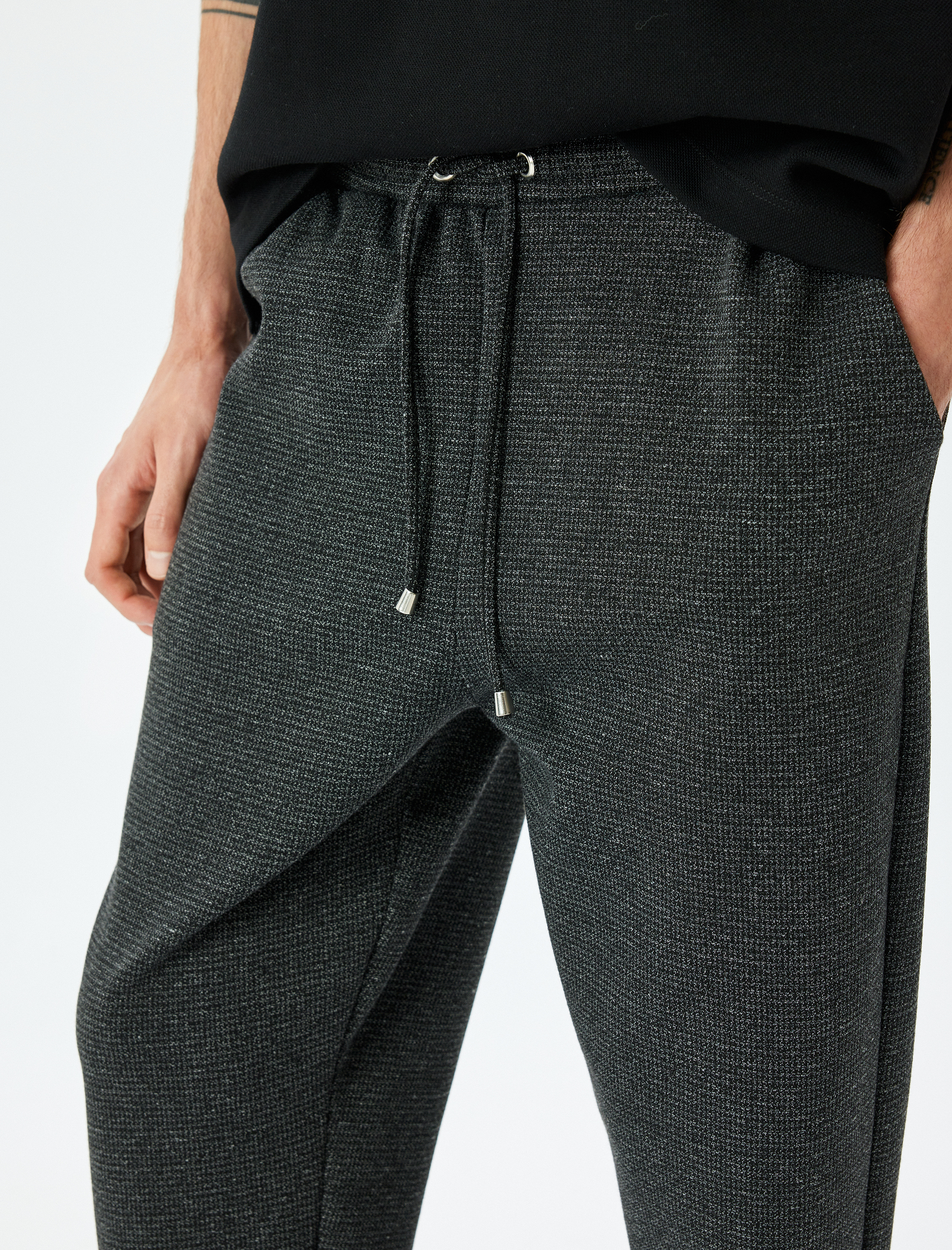   Katlamalı Paça Beli Bağcıklı Eşofman Altı