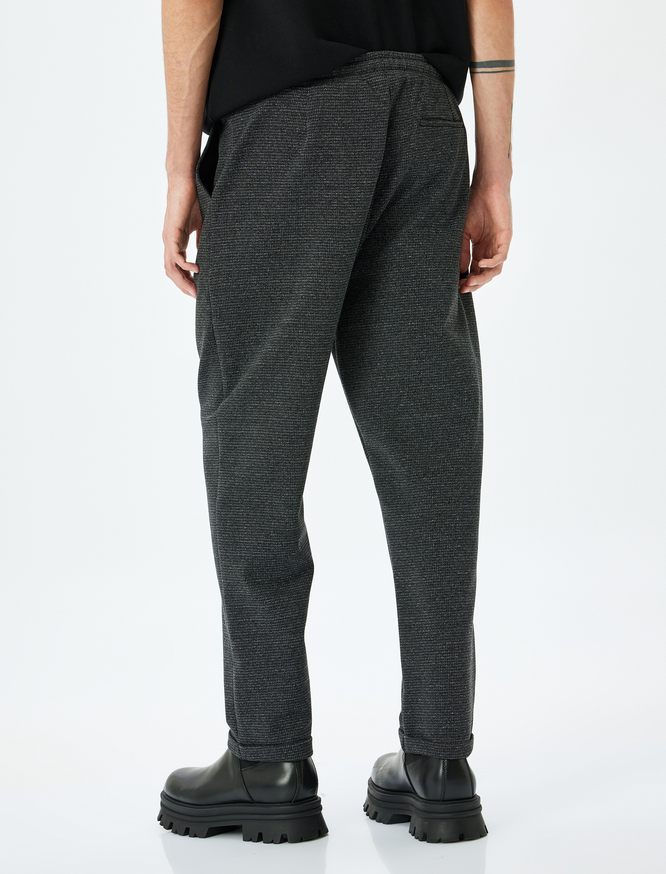   Katlamalı Paça Beli Bağcıklı Eşofman Altı