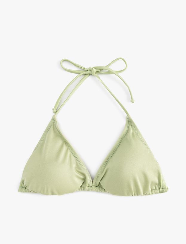 İpli Üçgen Bikini Üstü_0