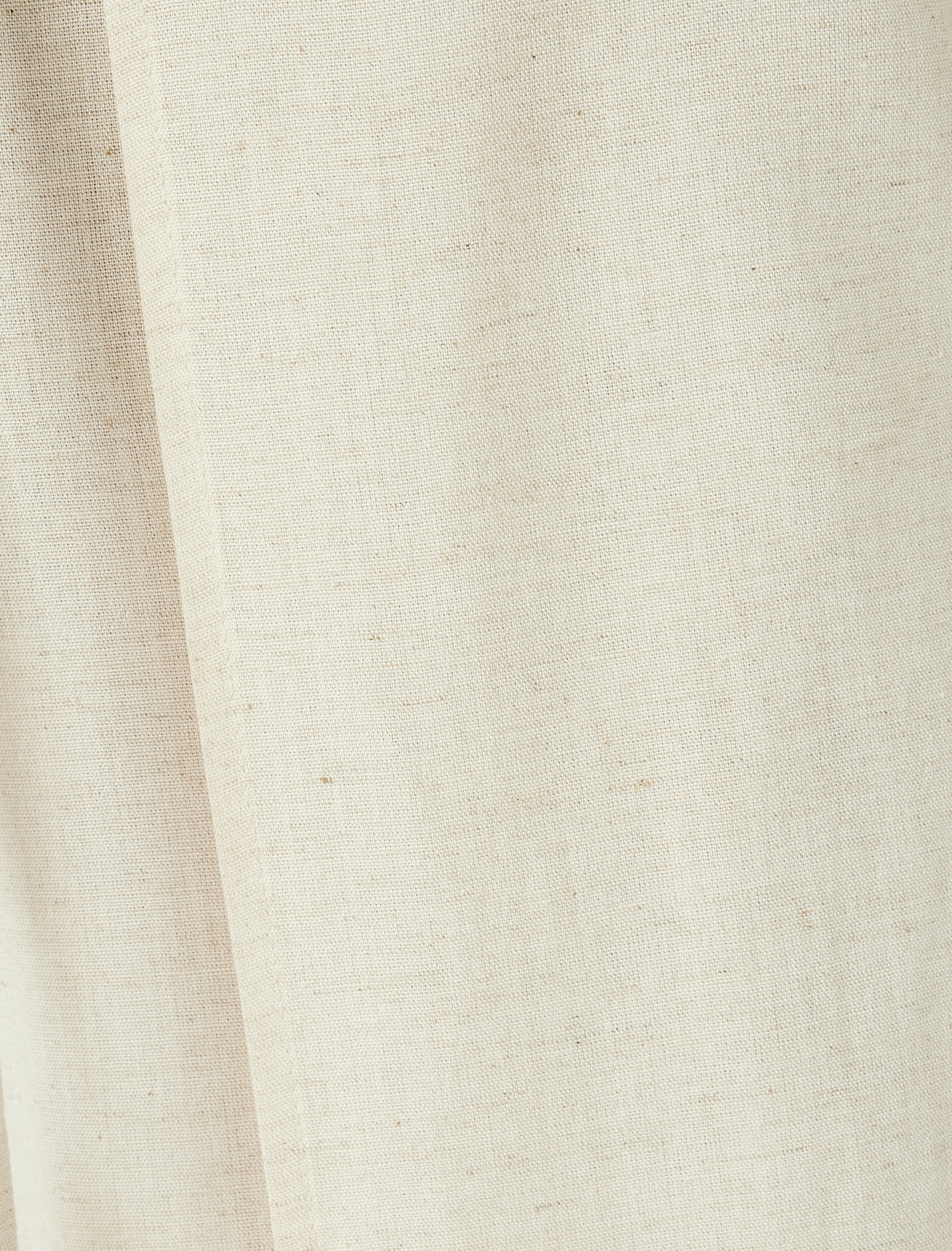   Yüksek Bel Kruvaze Detaylı Yanları Yırtmaçlı Keten Karışımlı Pantolon