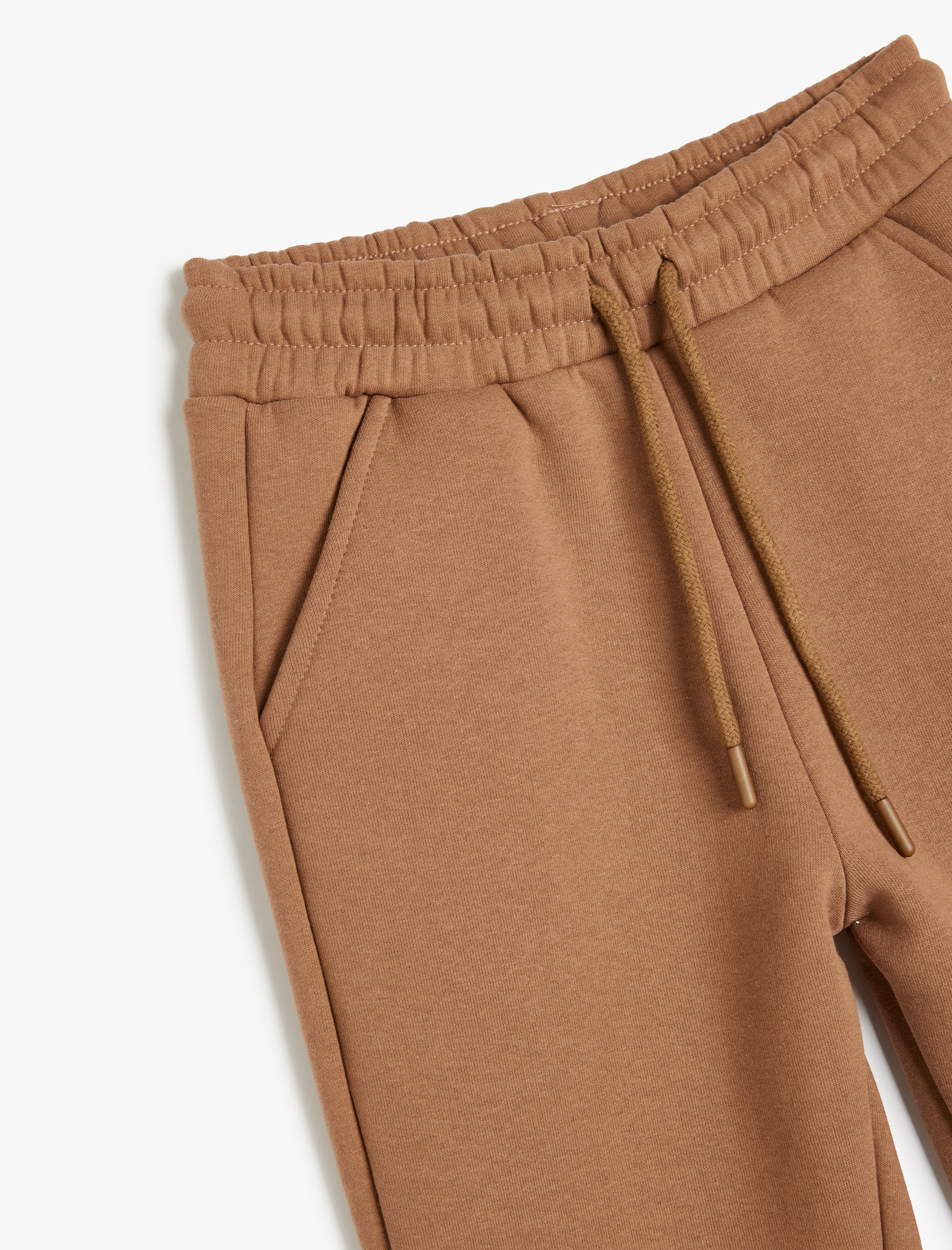  Erkek Çocuk Cep Detaylı Beli Bağlamalı Şardonlu Basic Jogger Eşofman Altı