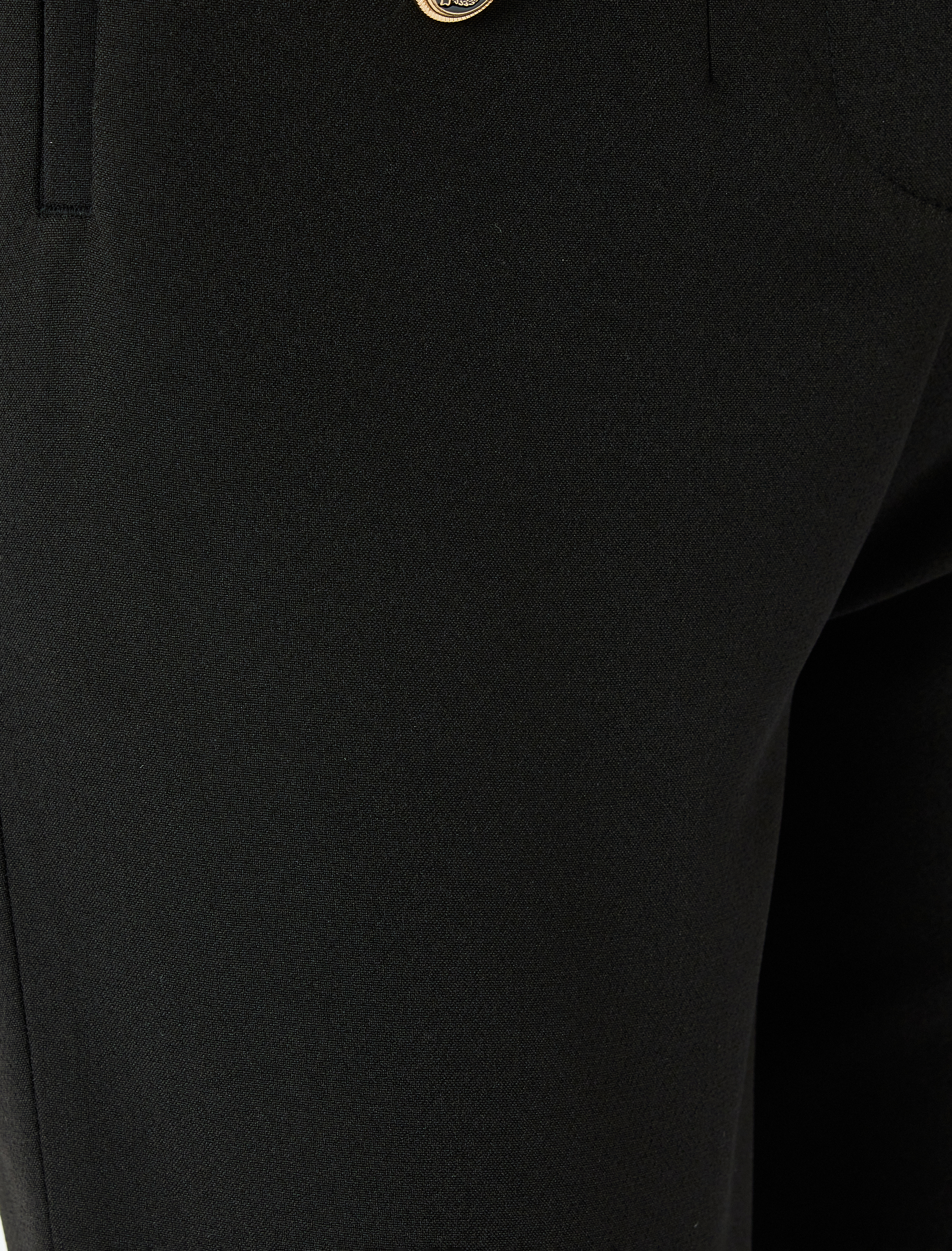   Slim Fit Düğme Detaylı Cepli Yüksek Bel Cigarette Kumaş Pantolon