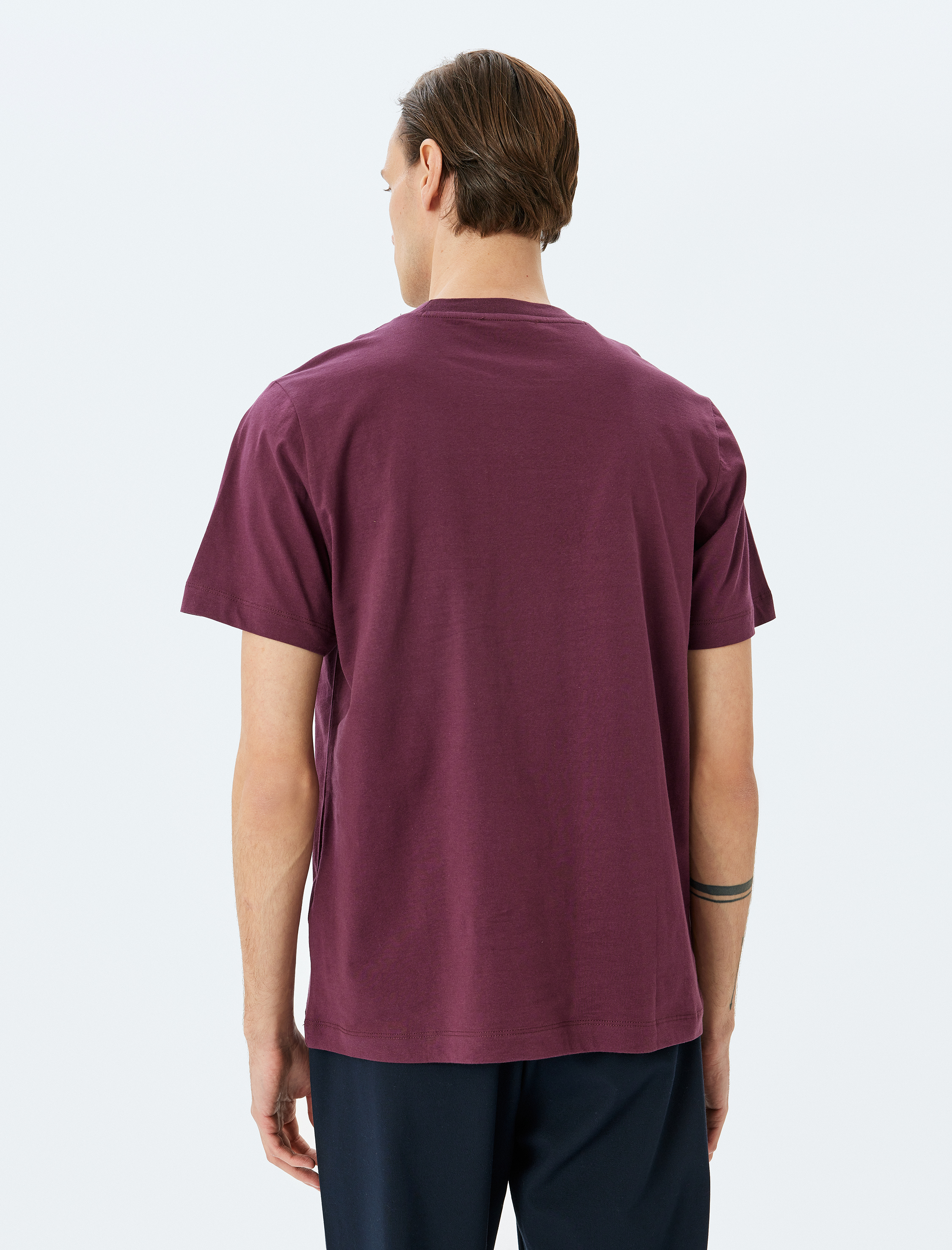   Bisiklet Yaka Pamuklu Regular Fit Kısa Kollu Basic Tişört